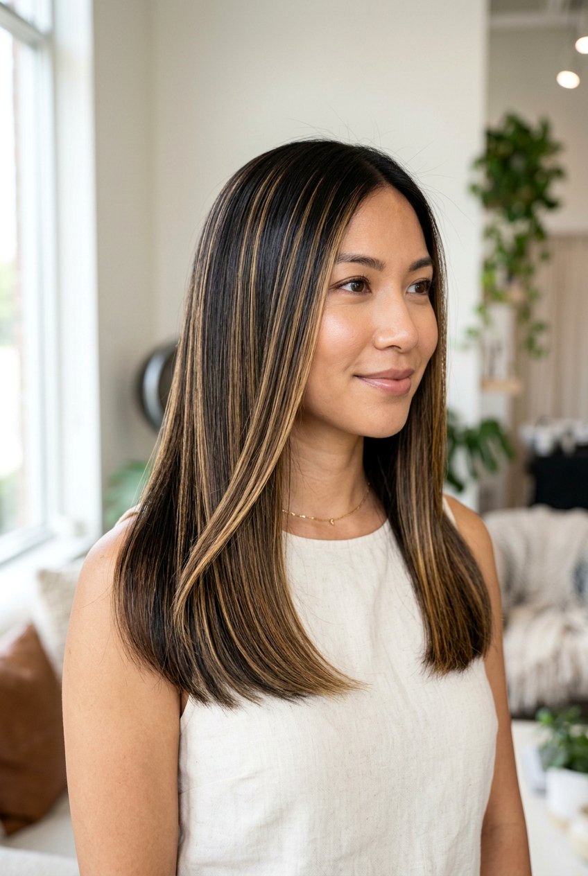 Honey highlights on straight dark hair - 20 honey highlights on dark hair - 20 honey highlights on dark hair