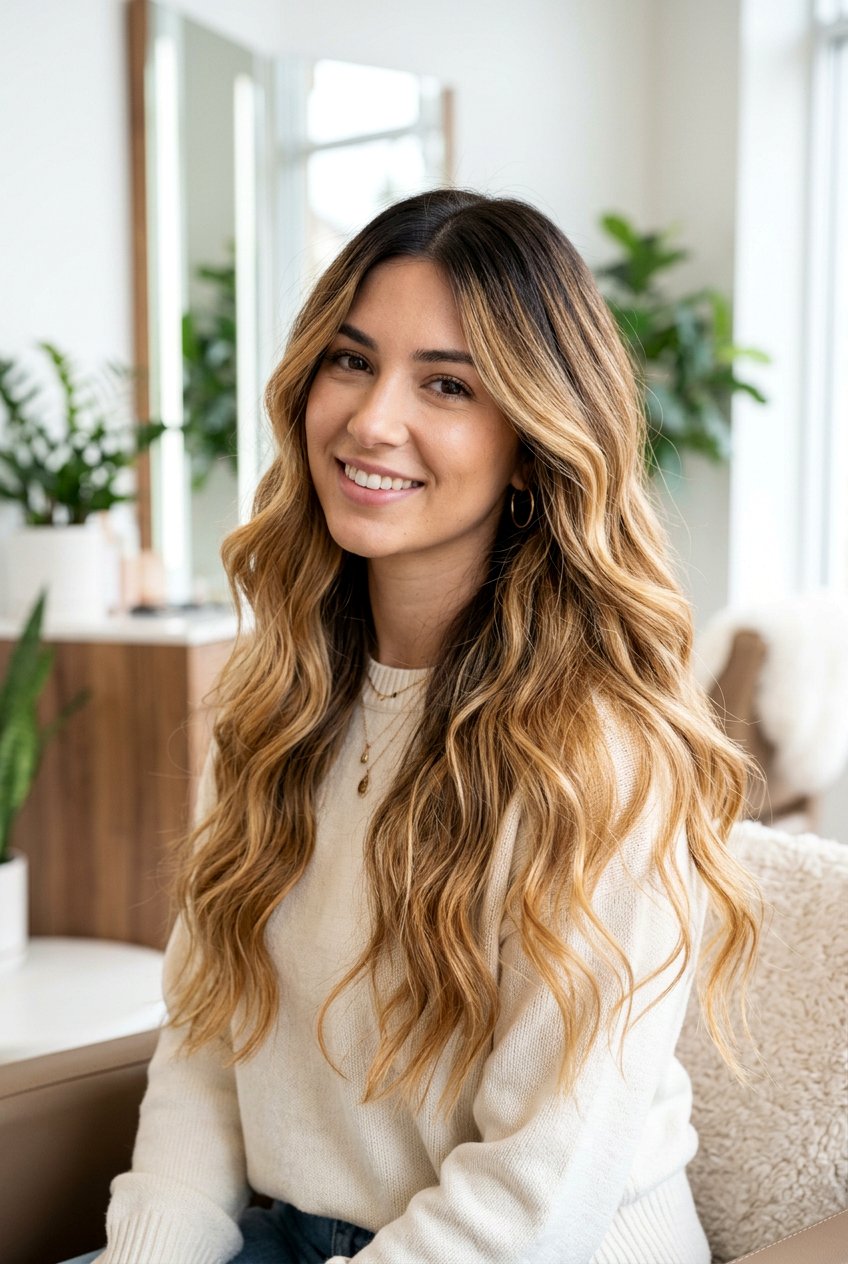 Honey latte ombre - 20 lived in brunette hair - 20 lived in brunette hair