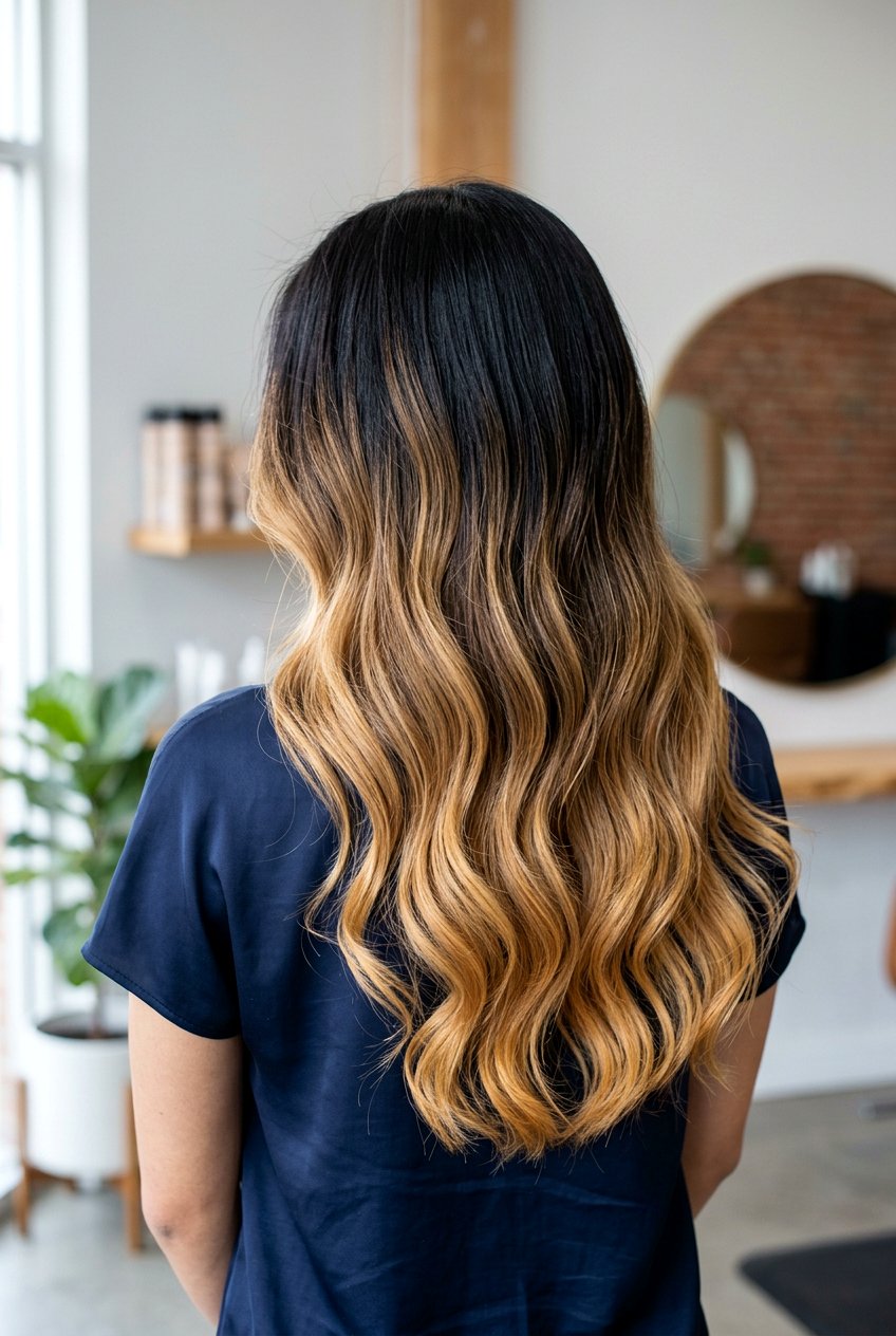 Honey ombre on dark hair - 20 honey highlights on dark hair - 20 honey highlights on dark hair