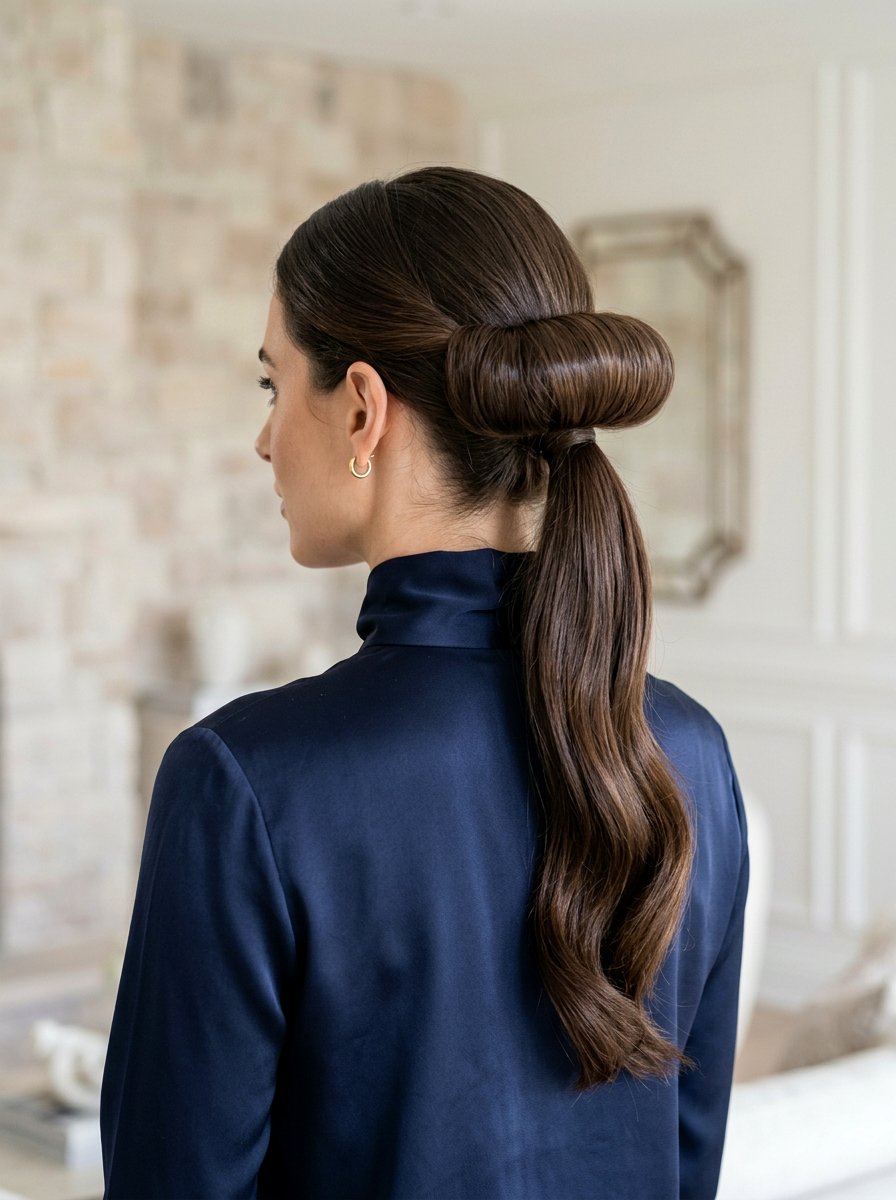 Horizontal Back Roll Ponytail - 20 retro rolled ponytail hairstyle - 20 retro rolled ponytail hairstyle