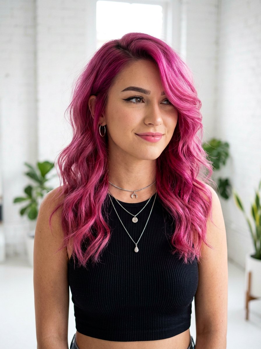 Hot Pink Hair Color - 20 rave hair color ideas - 20 rave hair color ideas