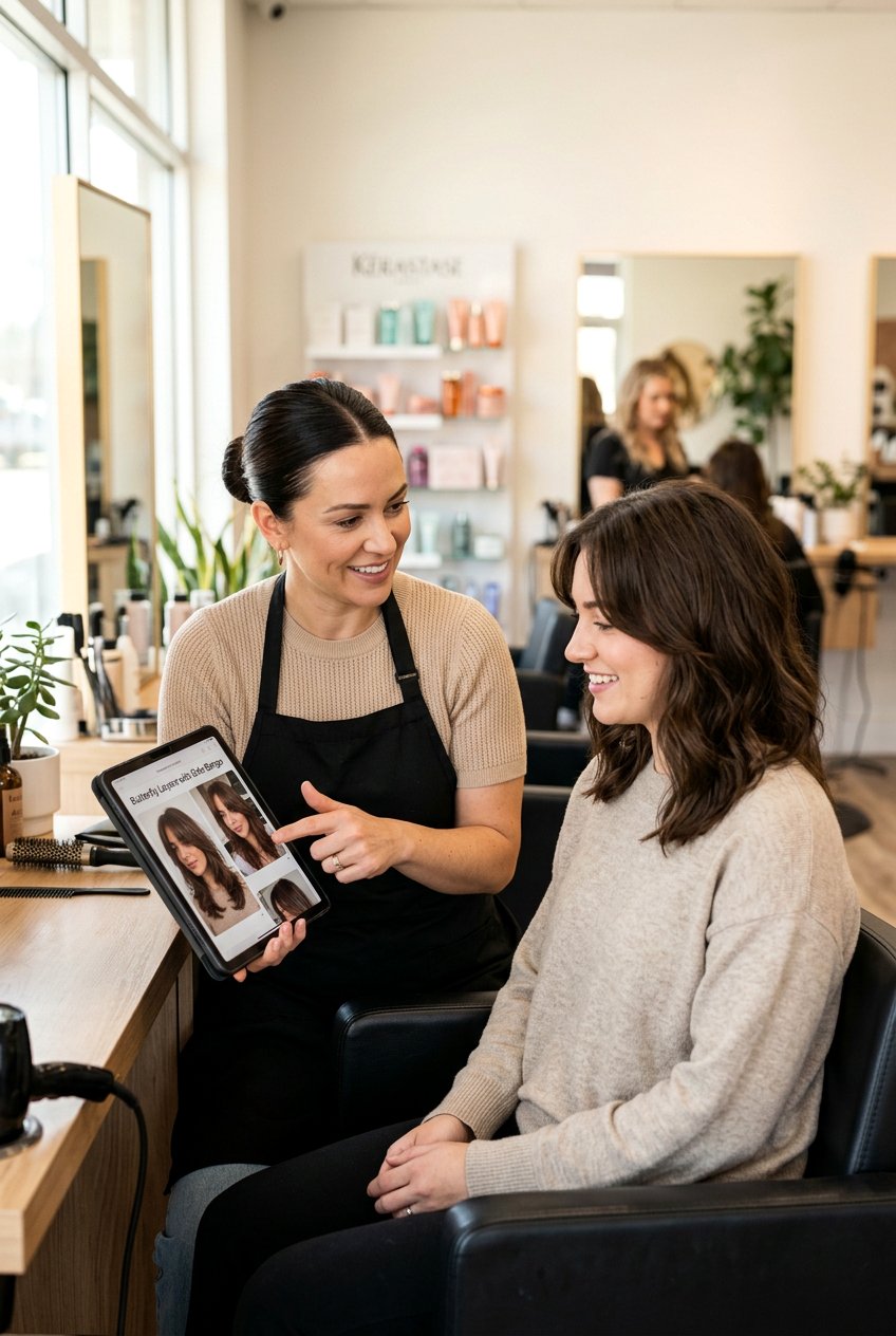 How To Ask For Butterfly Layers With Side Bangs At The Salon - 20 butterfly layers with side bangs
