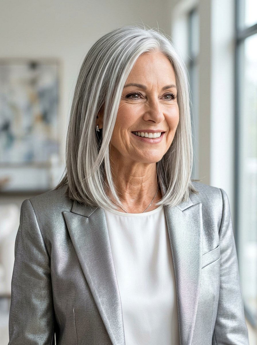 Ice Platinum Highlights - 20 silver highlights for women over 60 - 20 silver highlights for women over 60