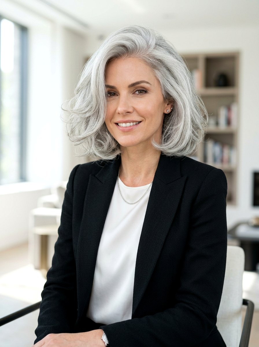 Ice Silver Gloss On Fine Hair - 20 silver gloss for mature gray hair - 20 silver gloss for mature gray hair