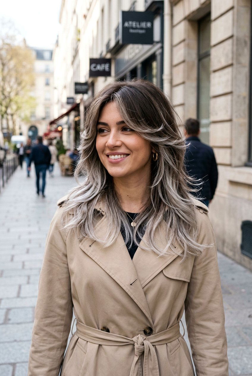 Iced Brown Butterfly Haircut - 20 brunette butterfly haircut color ideas - 20 brunette butterfly haircut color ideas