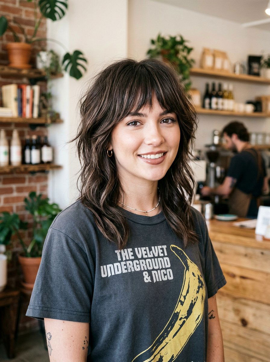 Iced Mocha Cool Tone Gloss On Shag Haircut - 20 cool tone gloss for brunette hair - 20 cool tone gloss for brunette hair