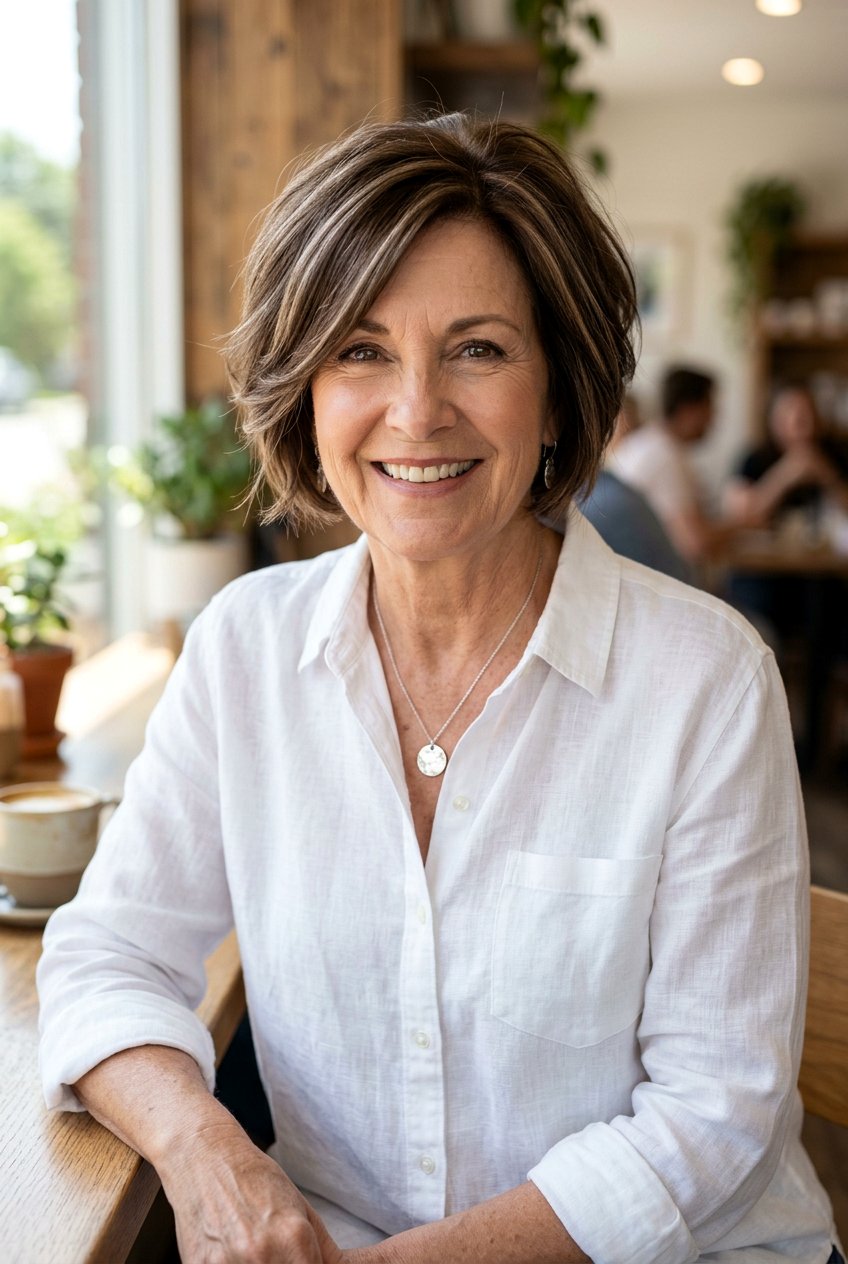 Iced Walnut - 20 mushroom brunette highlights for older women - 20 mushroom brunette highlights for older women