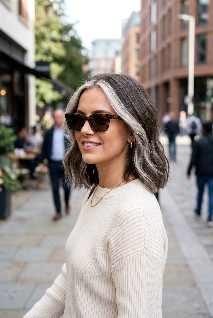 Icy Ash Face Framing Highlights - 20 ash blonde highlights for gray blending - 20 ash blonde highlights for gray blending