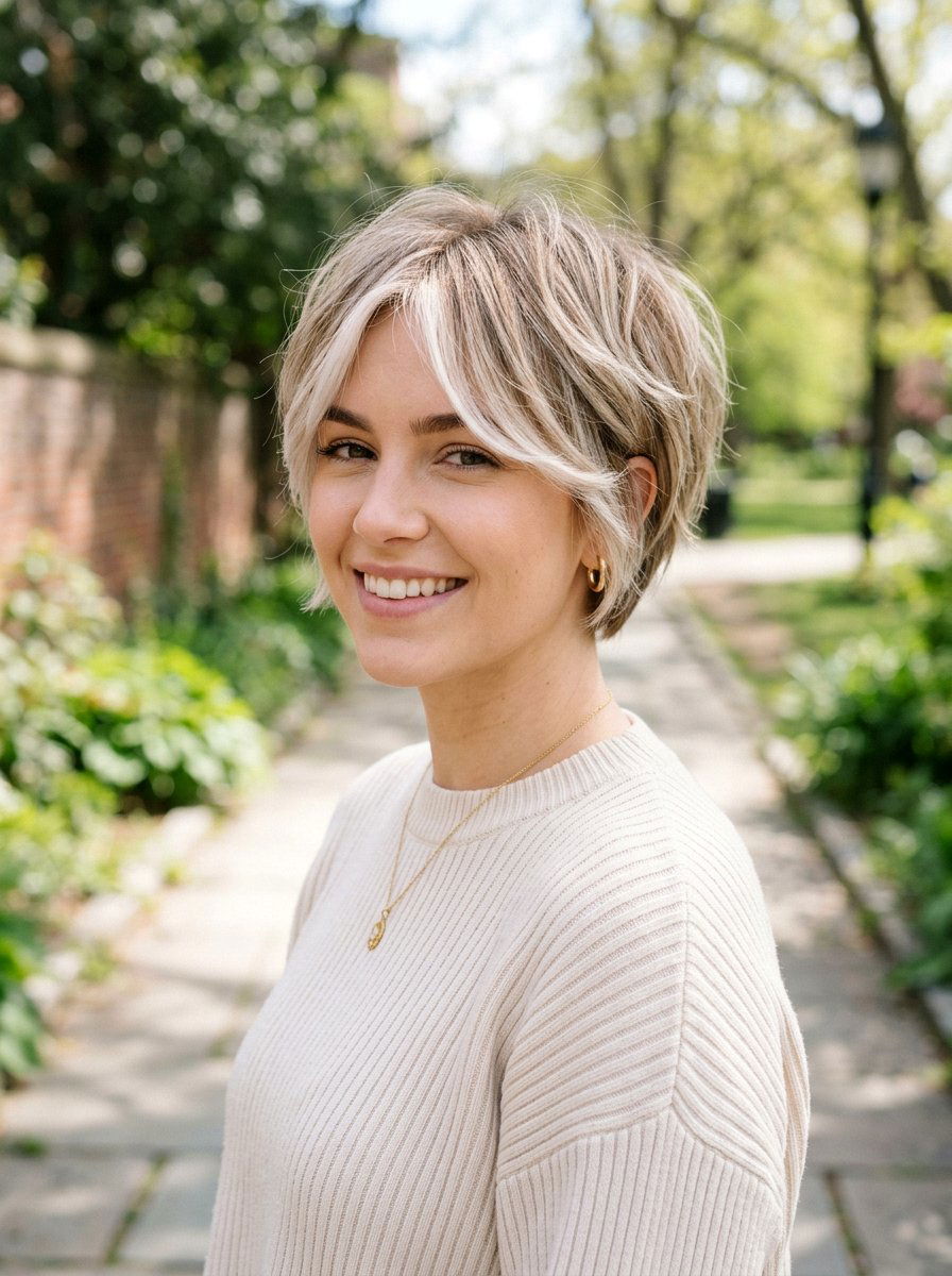 Icy Beige Blonde Balayage On Short Hair - 20 icy beige blonde balayage - 20 icy beige blonde balayage