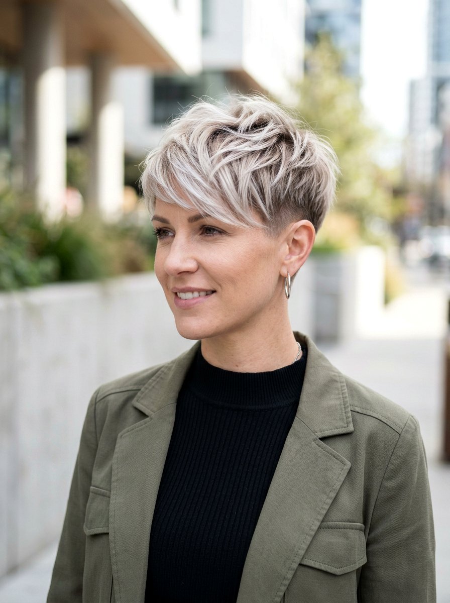 Icy Beige Blonde Balayage Pixie Cut - 20 icy beige blonde balayage - 20 icy beige blonde balayage