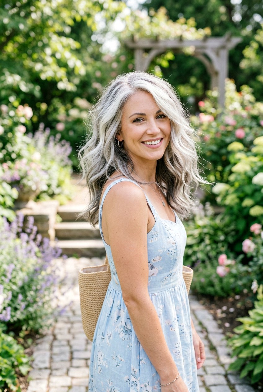 Icy Blonde And Gray Blend - 20 natural looking gray blend hair color - 20 natural looking gray blend hair color