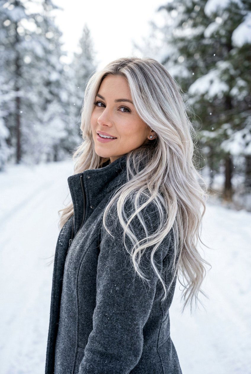 Icy Blonde Balayage Long Layers - 20 natural looking balayage for blondes - 20 natural looking balayage for blondes