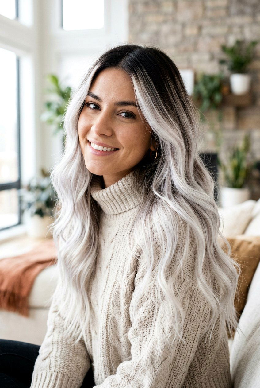 Icy Blonde Balayage On Dark Hair - 20 modern blonde balayage ideas - 20 modern blonde balayage ideas