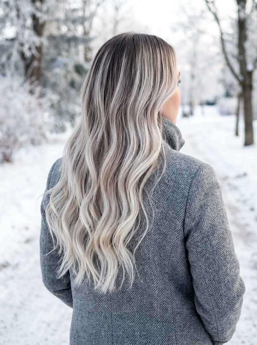 Icy Blonde Balayage On Long Hair - 20 trendy balayage ideas 2026 - 20 trendy balayage ideas 2026