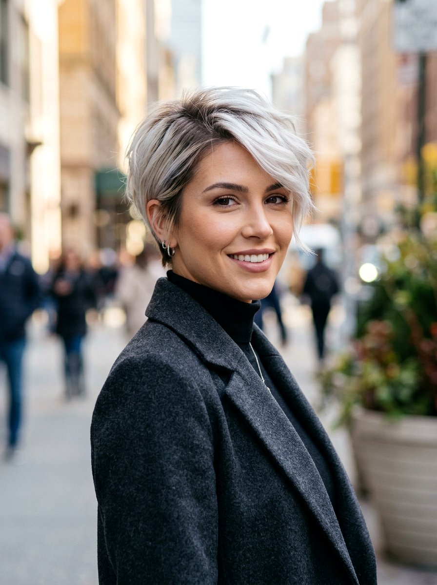 Icy Blonde Balayage On Pixie Cut - 20 winter icy blonde balayage - 20 winter icy blonde balayage