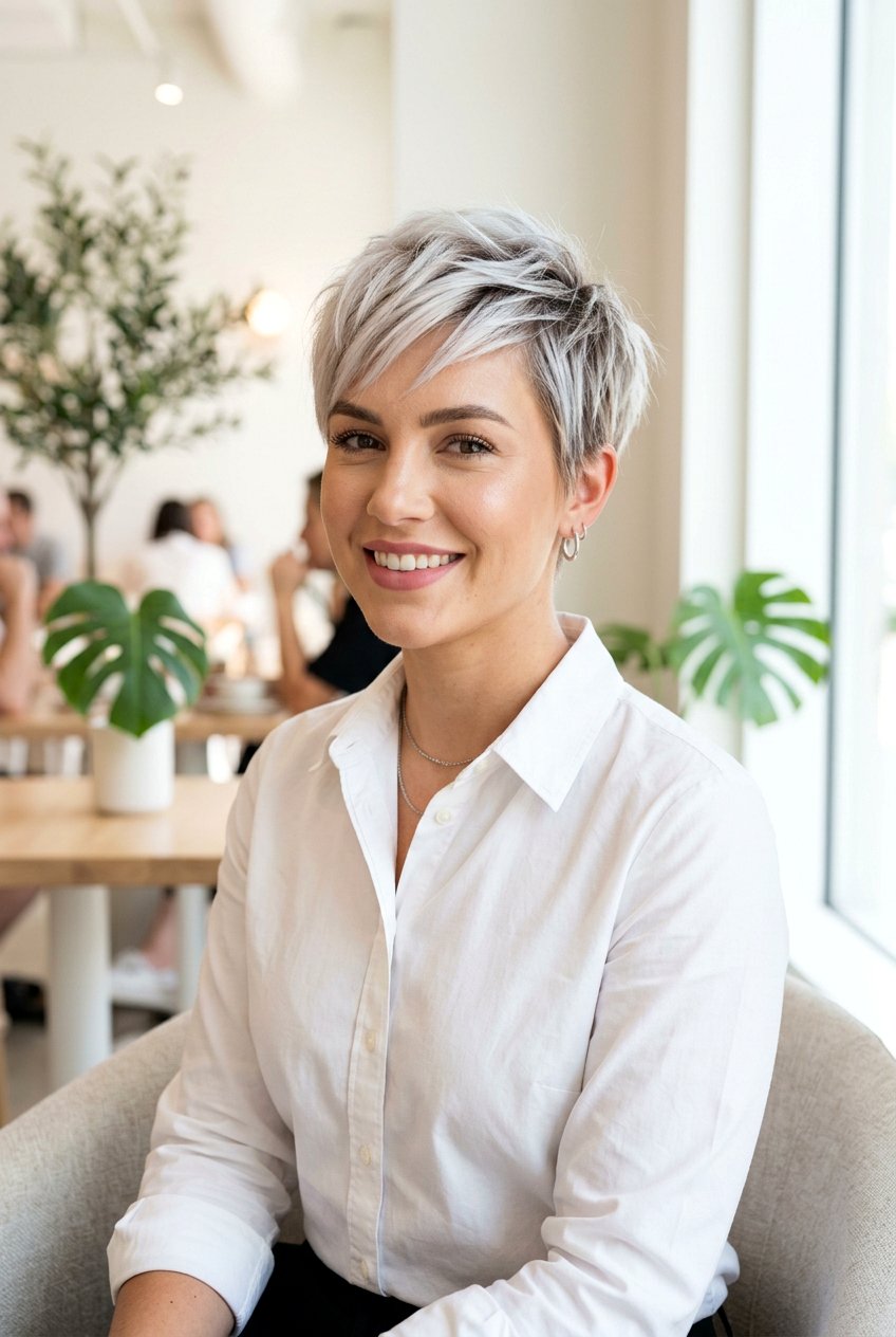 Icy Blonde Balayage Short Pixie - 20 blonde balayage for pixie haircut - 20 blonde balayage for pixie haircut