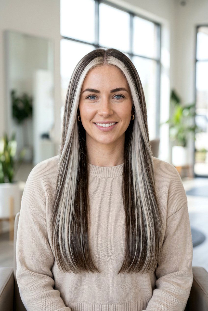 Icy Blonde Chunky Highlights - 20 statement hair color ideas - 20 statement hair color ideas