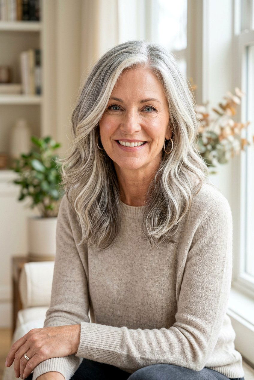 Icy Blonde Highlights For Gray - 20 transition to gray hair styles - 20 transition to gray hair styles