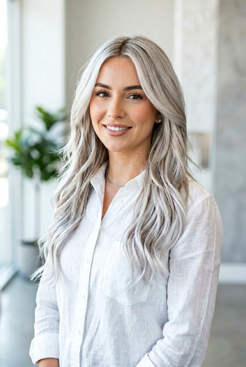 Icy Blonde Long Layered Hair - 20 long layered hair color ideas - 20 long layered hair color ideas