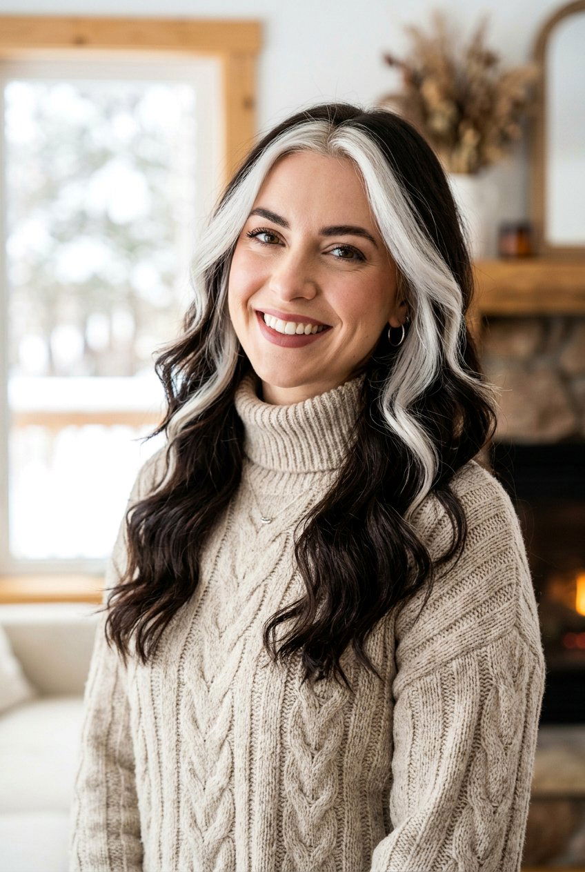 Icy Blonde Money Piece On Dark Brunette Hair - 20 blonde money piece for dark brunette hair - 20 blonde money piece for dark brunette hair