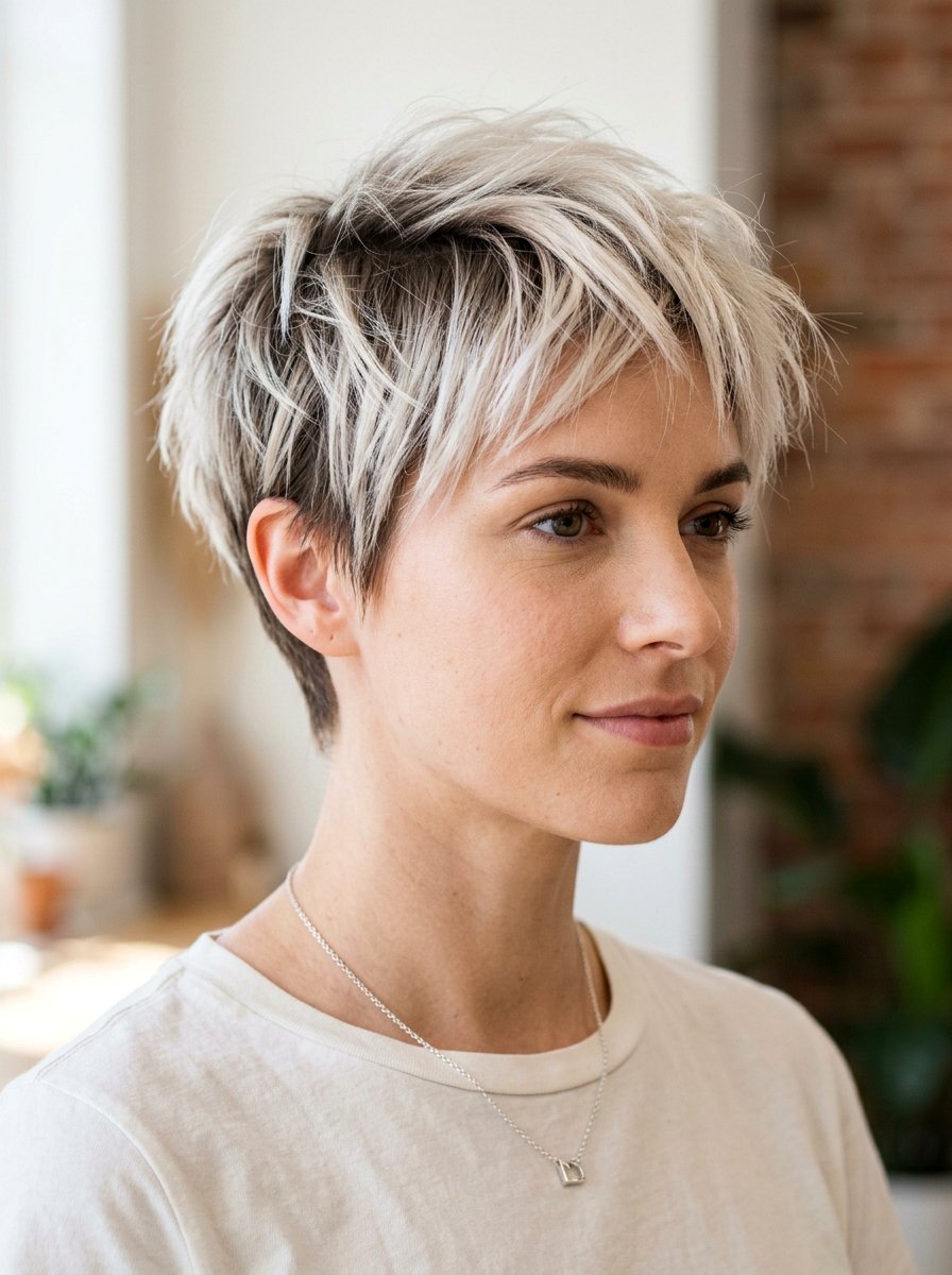 Icy Blonde Root Smudge Pixie Cut - 20 icy blonde with root smudge - 20 icy blonde with root smudge