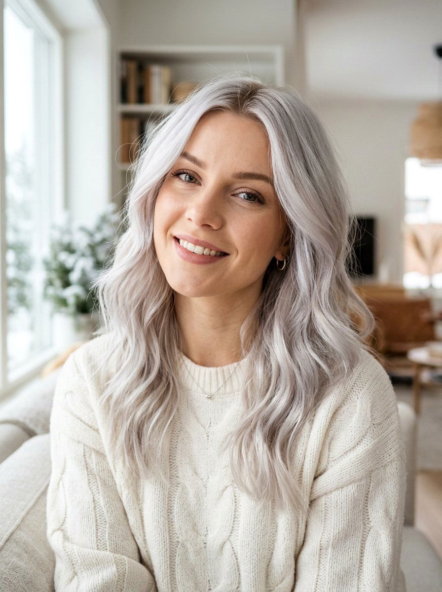 Icy Blonde Shoulder Length Hair - 20 shoulder length hair color ideas - 20 shoulder length hair color ideas