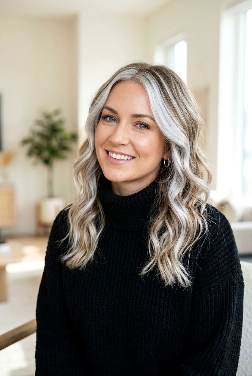 Icy Blonde Silver Ribbons - 20 delicate blonde ribbons for mature hair - 20 delicate blonde ribbons for mature hair