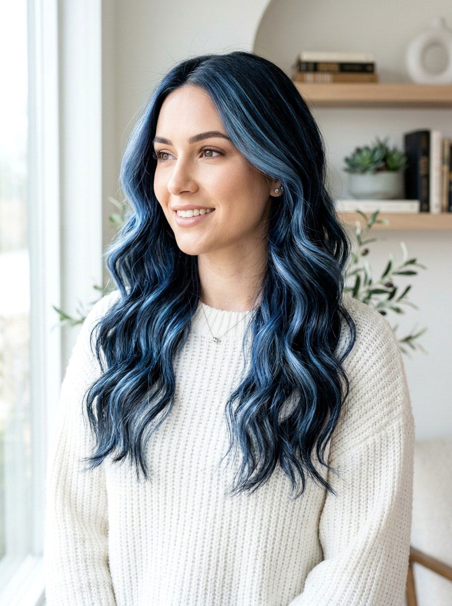 Icy Blue Black Hair Color - 20 winter blue black hair color - 20 winter blue black hair color