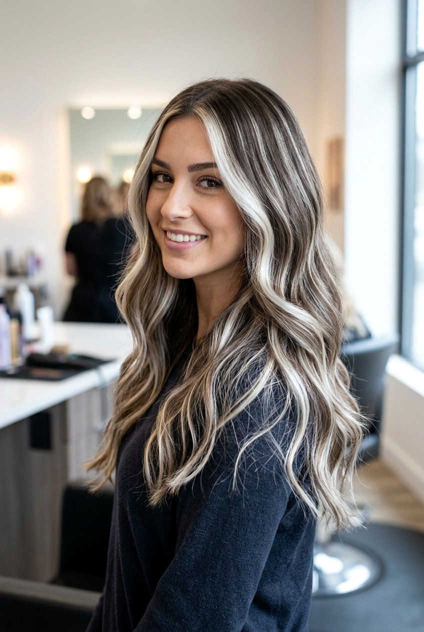 Icy Bronde Ribbons - 20 bronde hair color ideas - 20 bronde hair color ideas