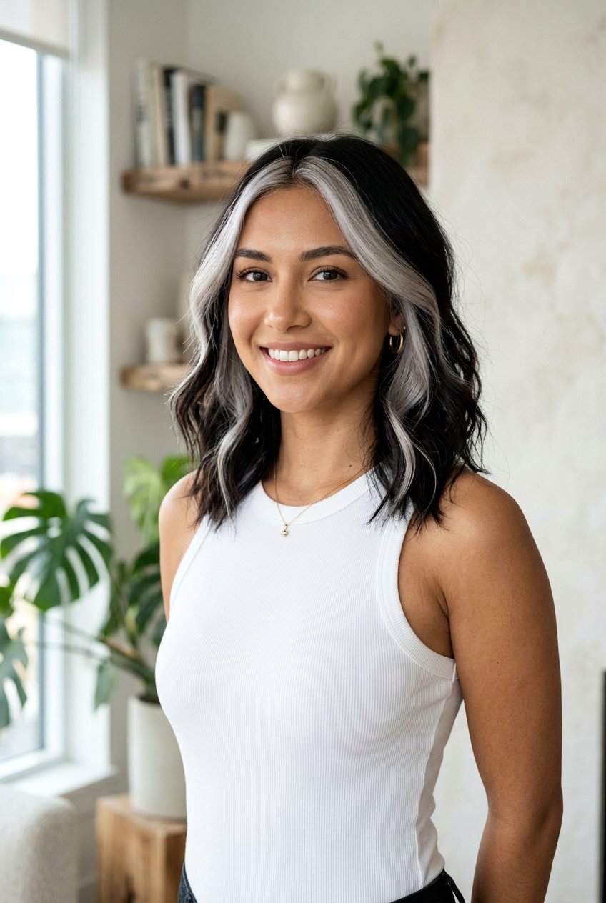 Icy Brunette Money Piece - 20 smoky brunette balayage for women - 20 smoky brunette balayage for women