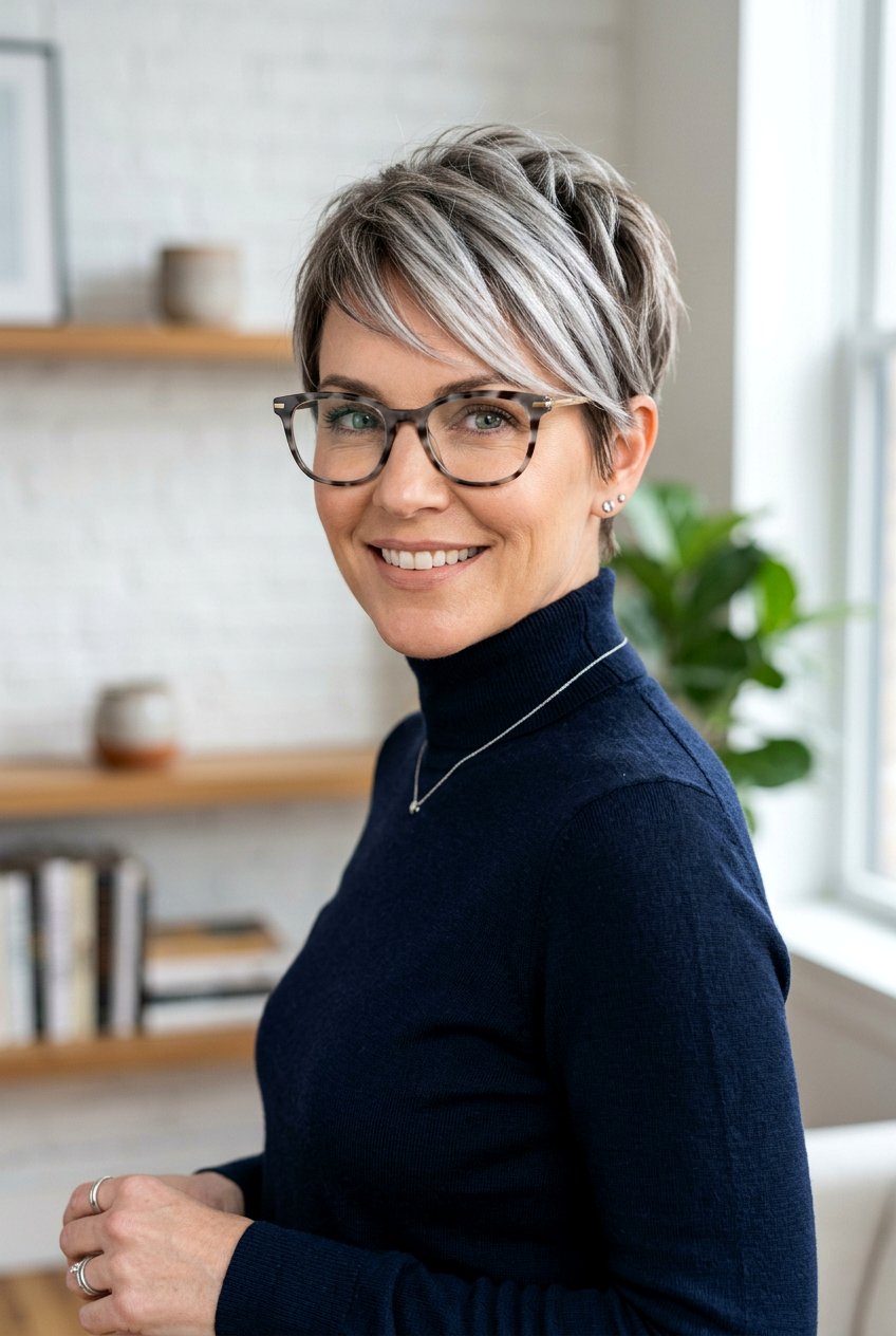 Icy Pixie Blend - 20 natural silver streaks blend - 20 natural silver streaks blend