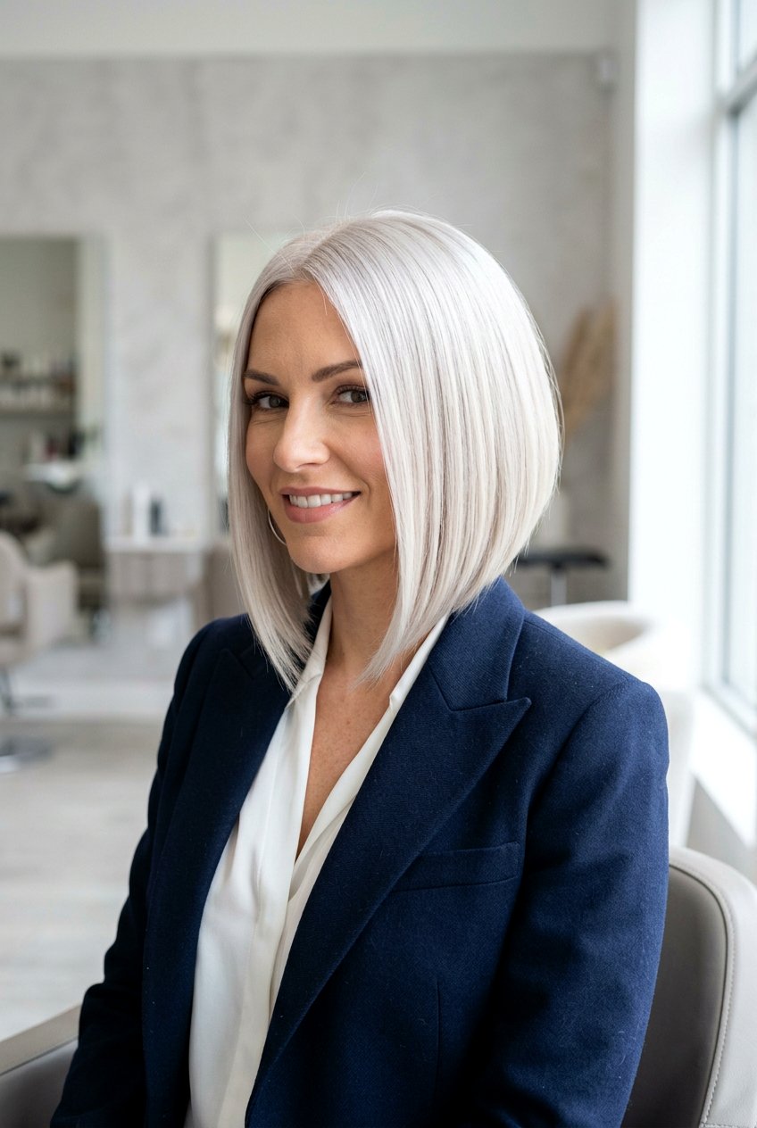 Icy Platinum A Line Bob - 20 icy platinum bob - 20 icy platinum bob