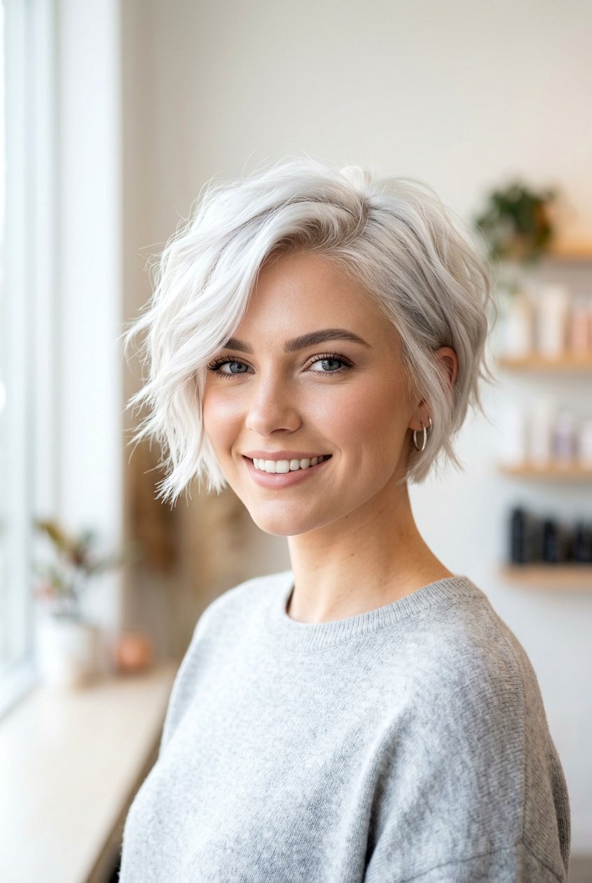 Icy Platinum Blonde - 20 spring hair color ideas - 20 spring hair color ideas