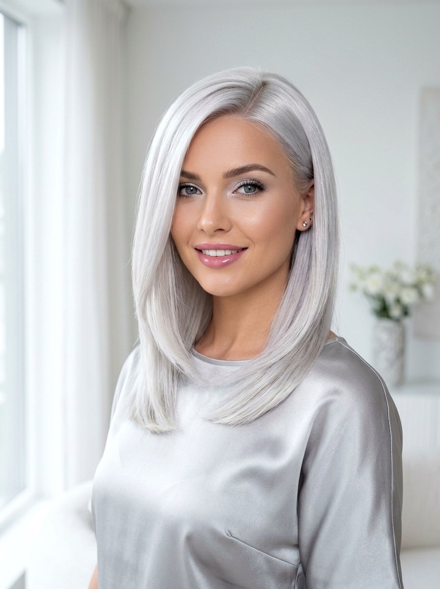 Icy Platinum Color Gloss - 20 hair color correction ideas for blondes - 20 hair color correction ideas for blondes
