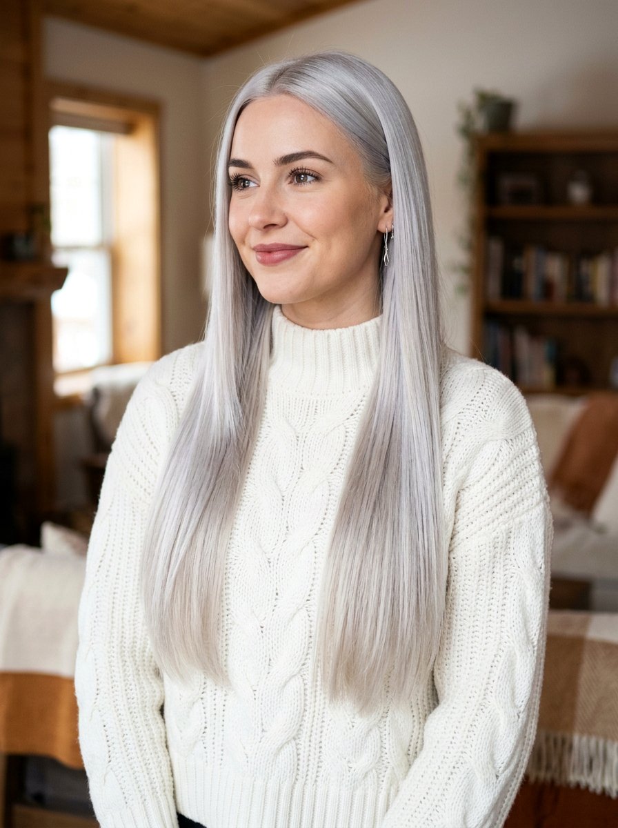 Icy Silver Blonde Hair - 20 silver blonde hair color for winter - 20 silver blonde hair color for winter