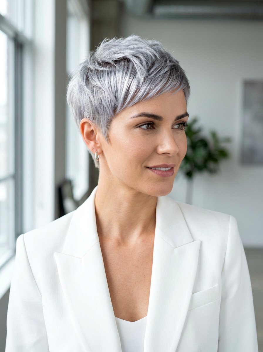 Icy Silver Hair Color - 20 photoshoot hair color ideas - 20 photoshoot hair color ideas