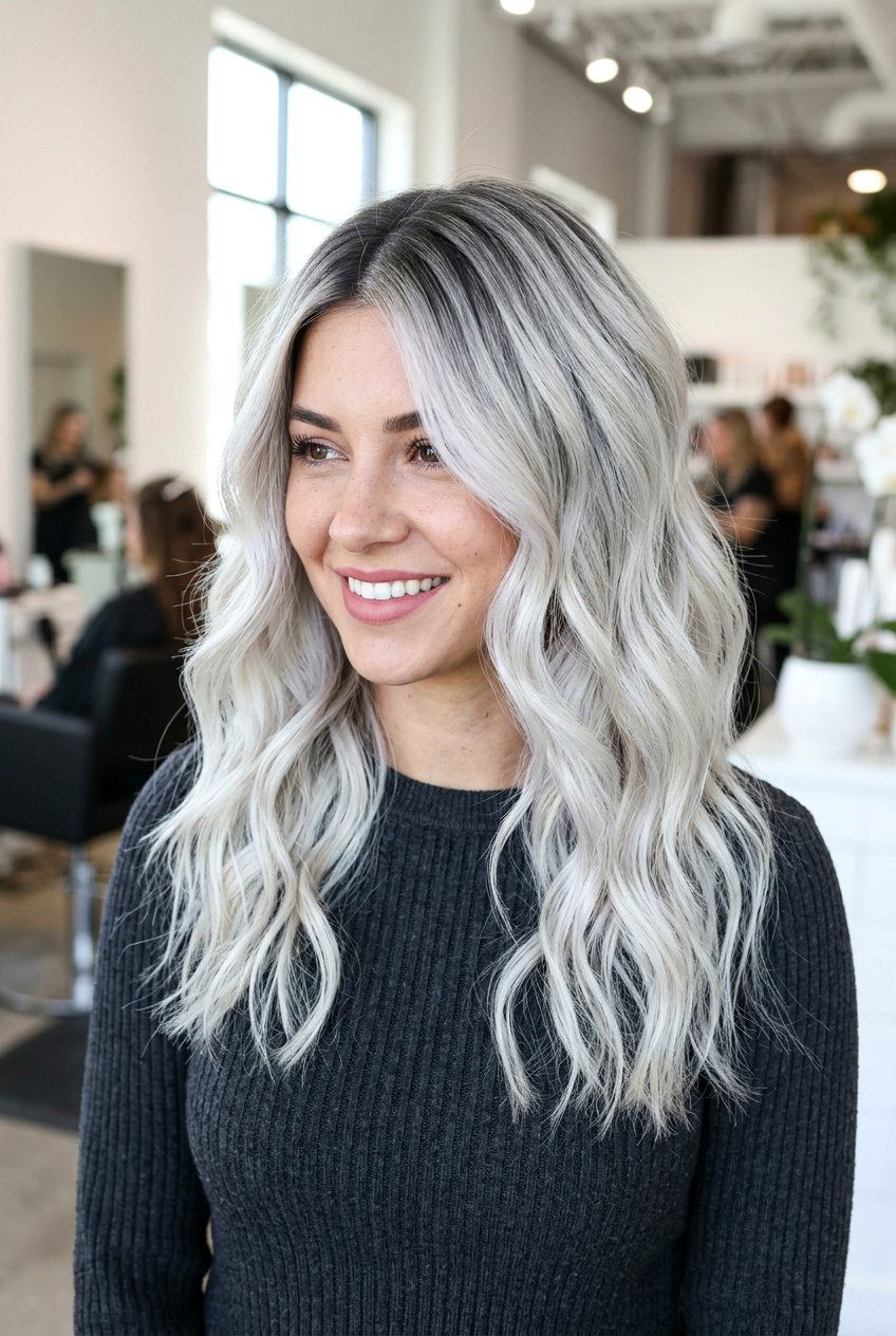 Icy blonde rooted hair - 20 rooted blonde hair color - 20 rooted blonde hair color