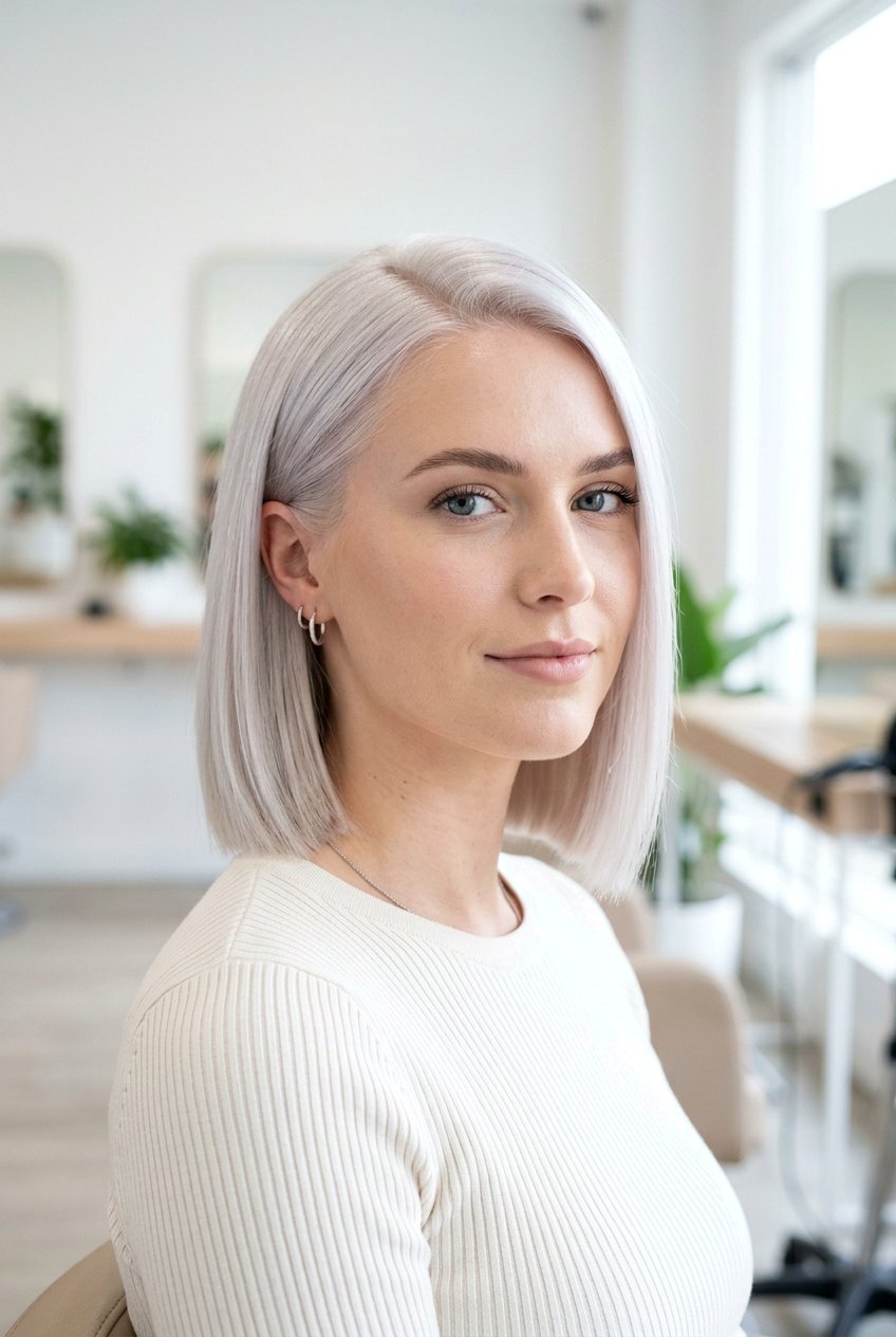 Icy platinum blonde hair color - 20 winter hair color ideas - 20 winter hair color ideas