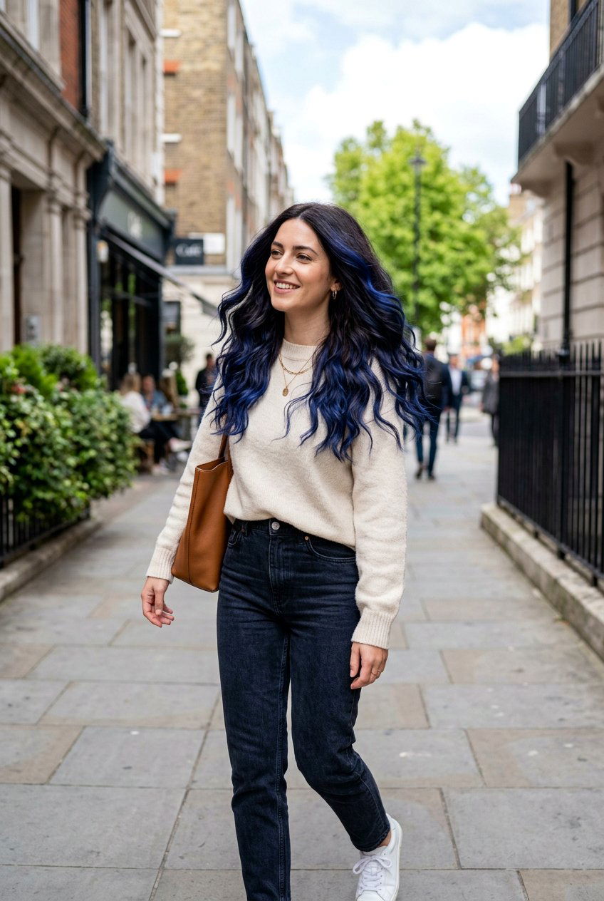 Indigo Blue Balayage Hair Color - 20 indigo hair color ideas - 20 indigo hair color ideas