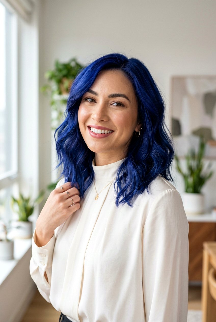 Indigo Blue Lob Hair Color - 20 indigo hair color ideas - 20 indigo hair color ideas