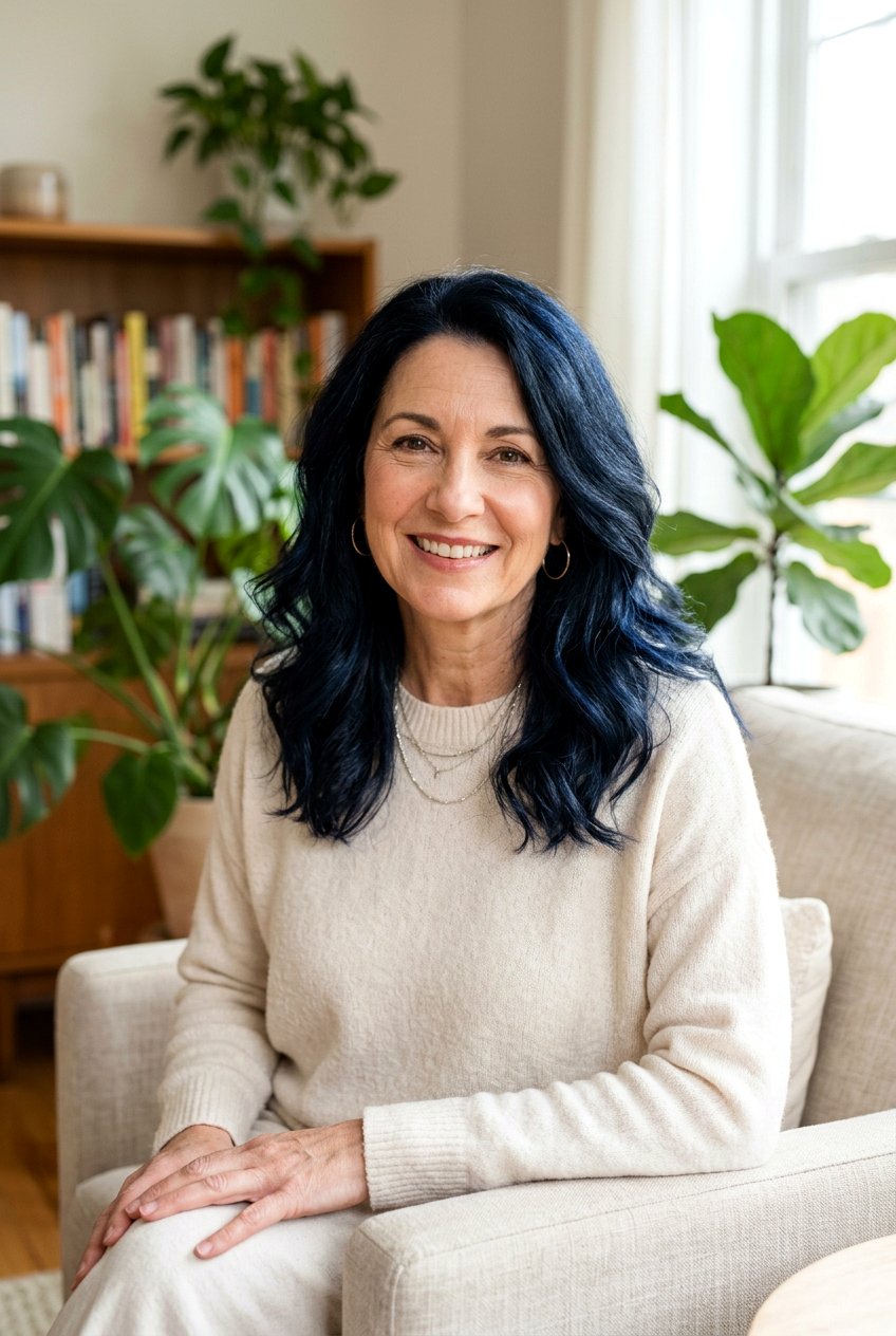 Indigo Hair Color for Gray Coverage - 20 indigo hair color ideas - 20 indigo hair color ideas