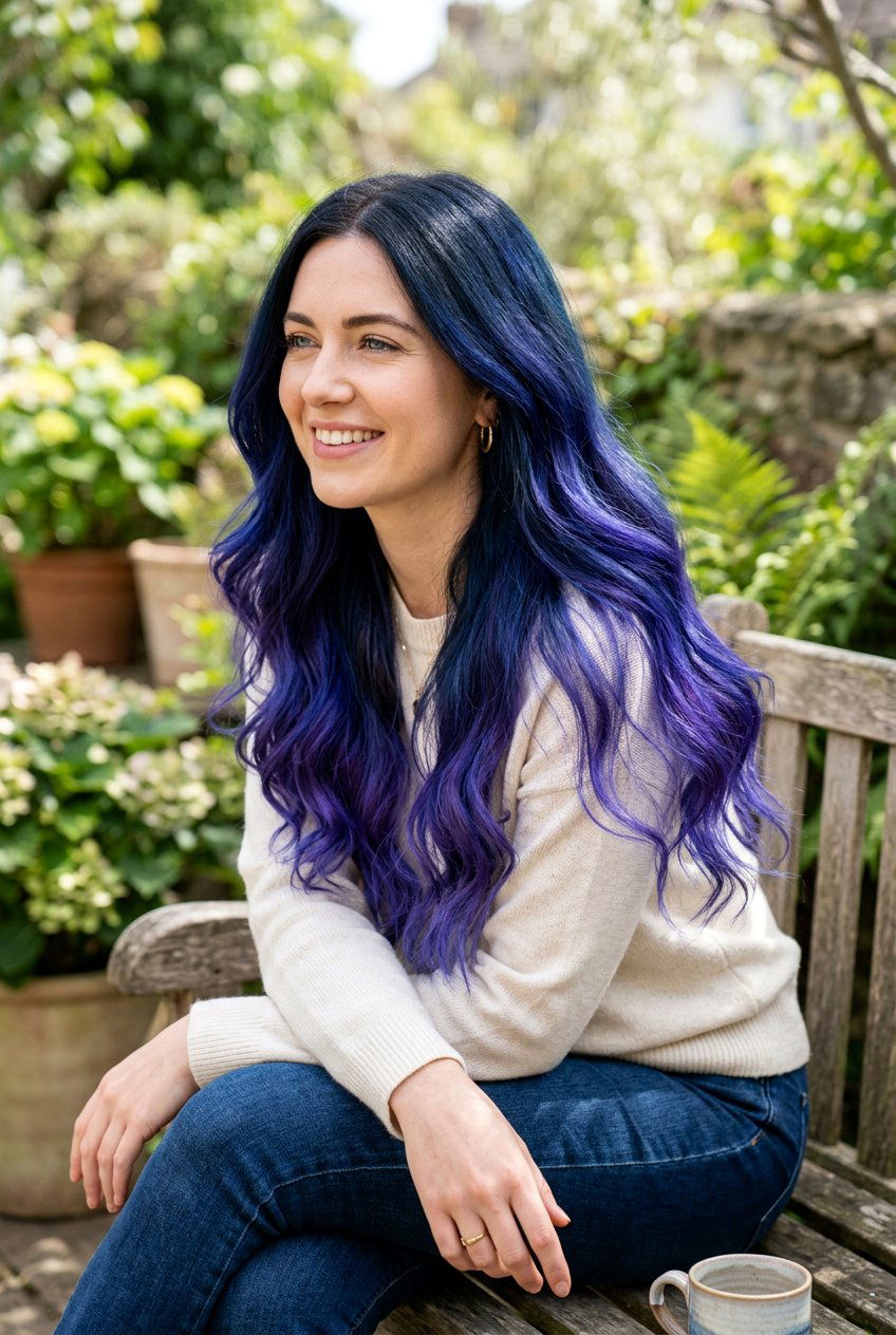 Indigo Ombre Hair Color - 20 indigo hair color ideas - 20 indigo hair color ideas