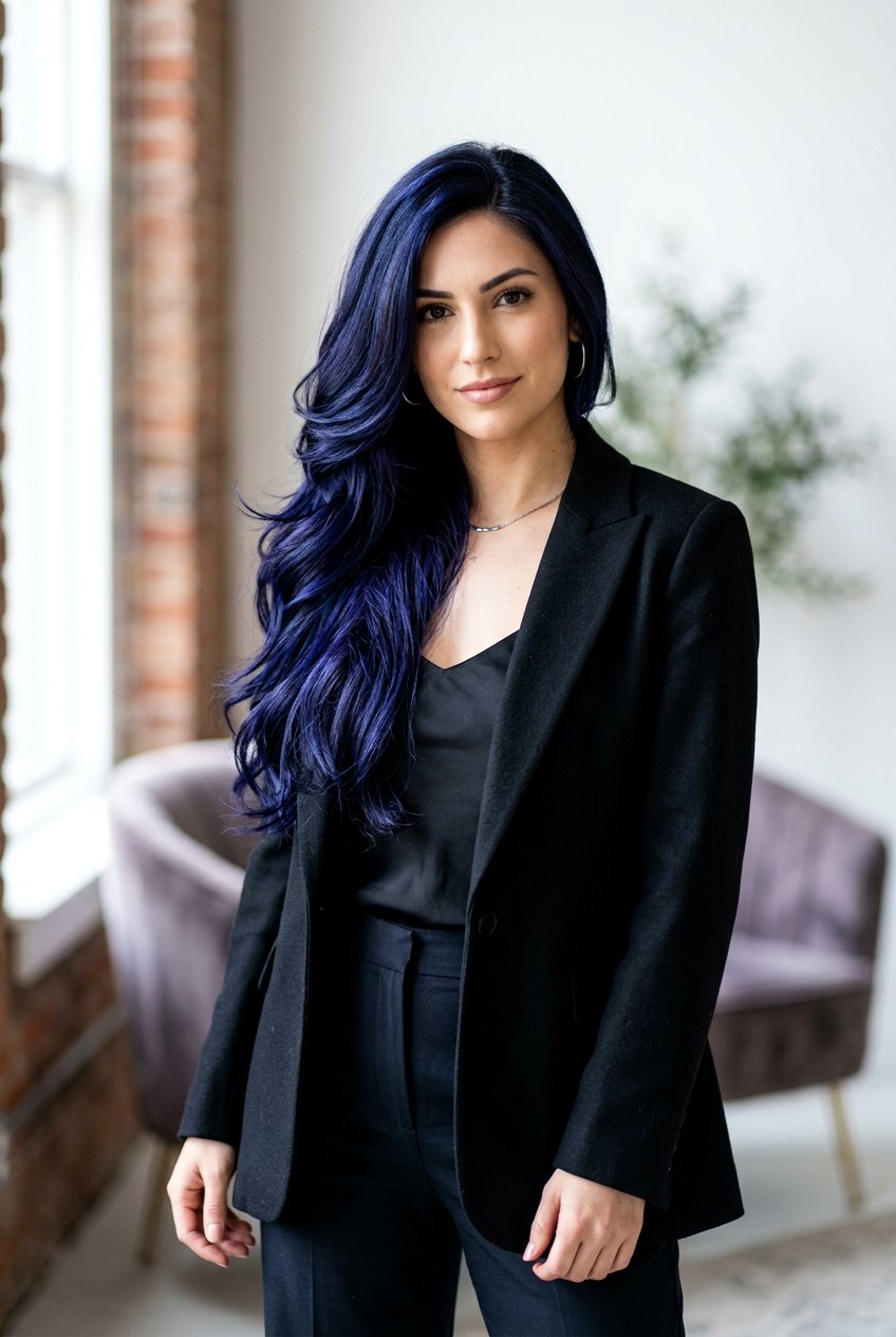 Indigo and Black Hair Color - 20 indigo hair color ideas - 20 indigo hair color ideas