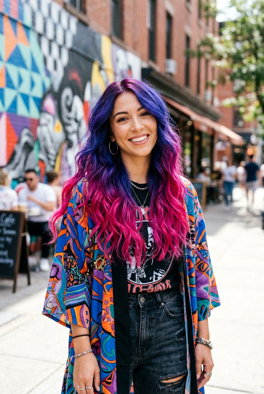 Indigo and Magenta Hair Color - 20 indigo hair color ideas - 20 indigo hair color ideas