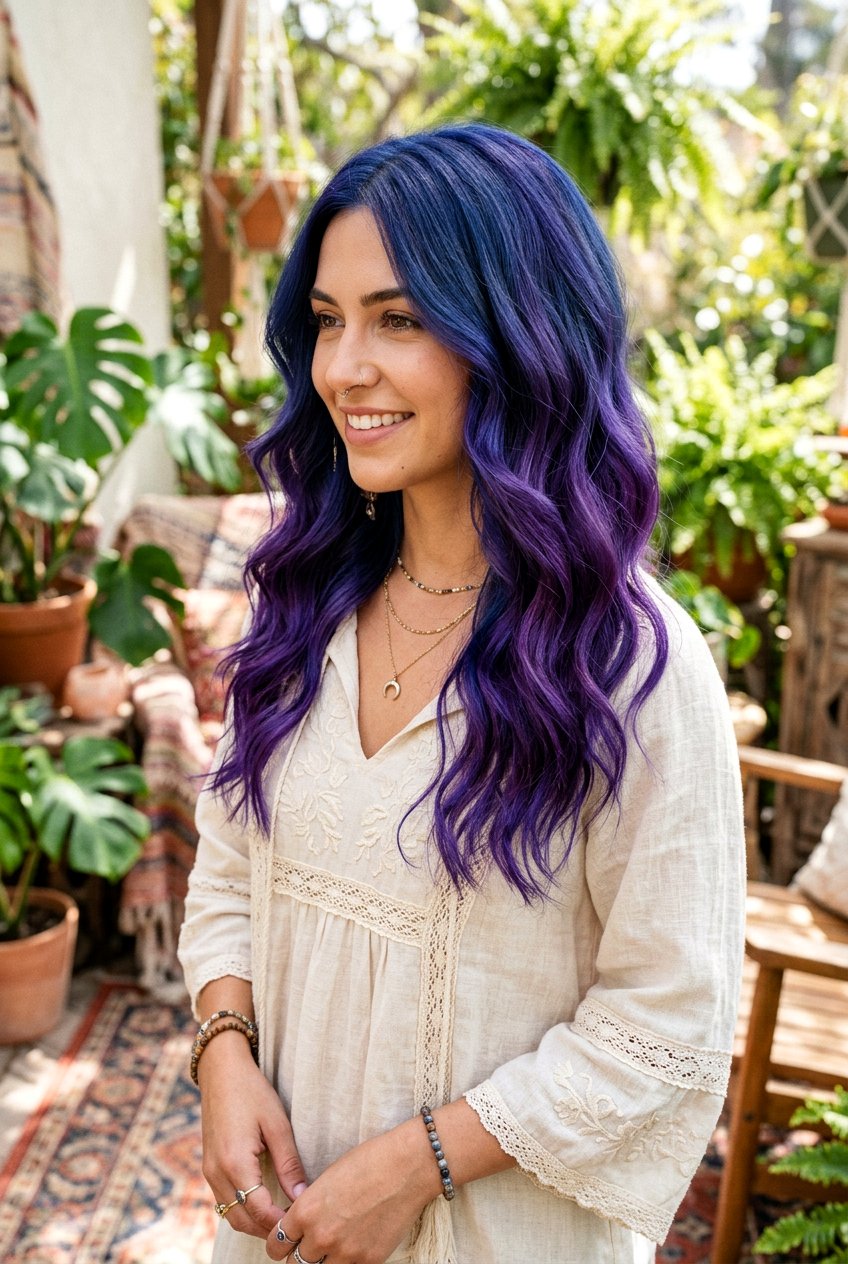 Indigo and Purple Hair Color - 20 indigo hair color ideas - 20 indigo hair color ideas