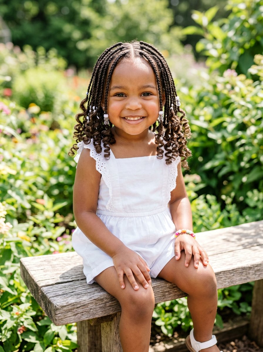 Individual Braids With Curly Ends - 20 protective braid styles for toddlers - 20 protective braid styles for toddlers