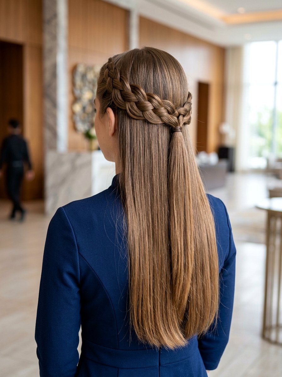 Infinity Braid Half Up - 20 prom hairstyles for braids - 20 prom hairstyles for braids