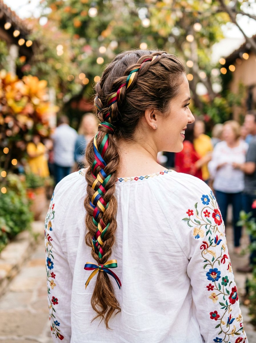 Infinity Braid Ponytail With Ribbons - 20 infinity braid ponytail hairstyle - 20 infinity braid ponytail hairstyle