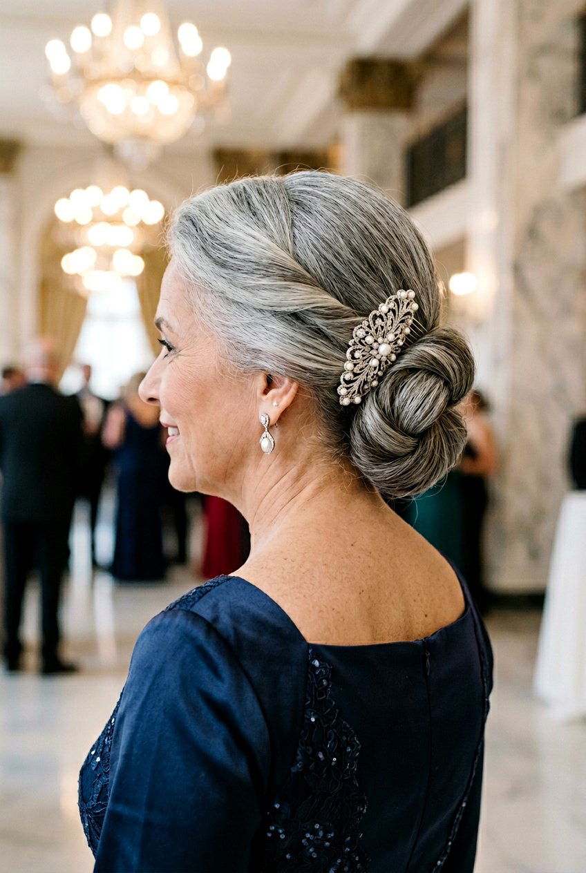 Infinity Loop Bun - 20 polished wedding bun for older women - 20 polished wedding bun for older women