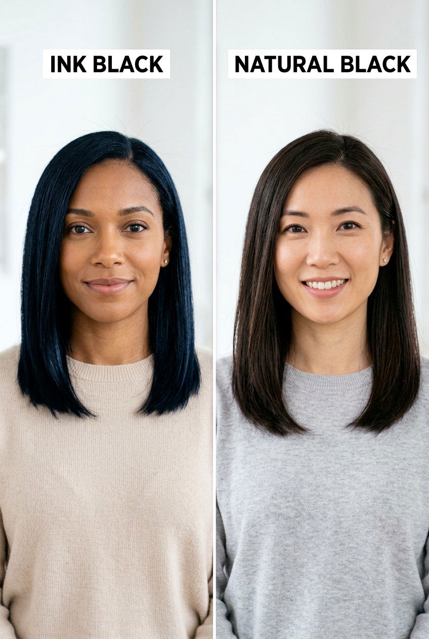 Ink Black Hair Color Vs Natural Black - 20 ink black hair color - 20 ink black hair color